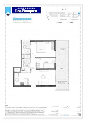 Plano del modelo B113 del proyecto Condominio Los Bosques en Chorrillos