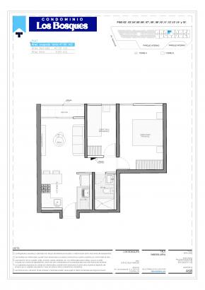 Plano del modelo BX01 del proyecto Condominio Los Bosques en Chorrillos