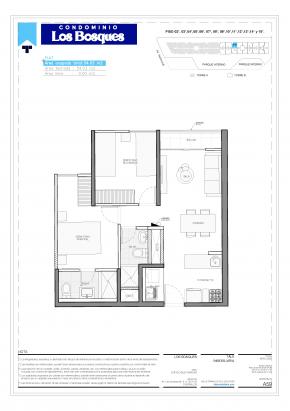 Plano del modelo BX02 del proyecto Condominio Los Bosques en Chorrillos