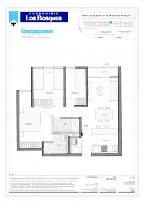 Plano del modelo BX04 del proyecto Condominio Los Bosques en Chorrillos