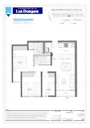 Plano del modelo BX05 del proyecto Condominio Los Bosques en Chorrillos