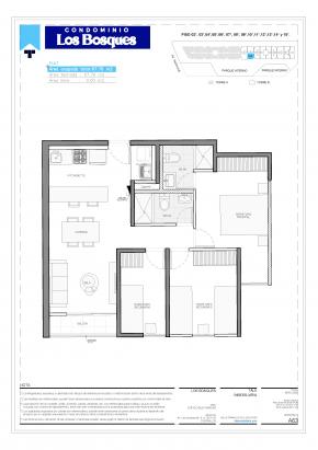 Plano del modelo BX06 del proyecto Condominio Los Bosques en Chorrillos