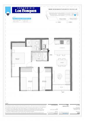 Plano del modelo BX11 del proyecto Condominio Los Bosques en Chorrillos