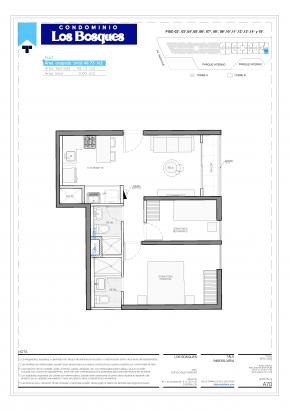 Plano del modelo BX13 del proyecto Condominio Los Bosques en Chorrillos