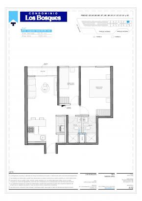 Plano del modelo BX15 del proyecto Condominio Los Bosques en Chorrillos