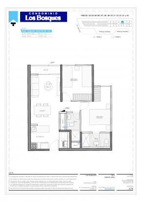 Plano del modelo BX17 del proyecto Condominio Los Bosques en Chorrillos