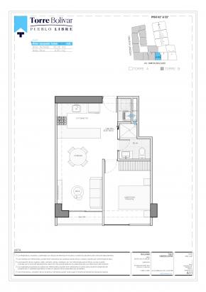 Plano del modelo AX04 del proyecto Torre Bolivar en Pueblo Libre