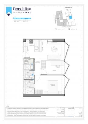 Plano del modelo AX10 del proyecto Torre Bolivar en Pueblo Libre