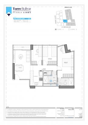 Plano del modelo BX01 del proyecto Torre Bolivar en Pueblo Libre