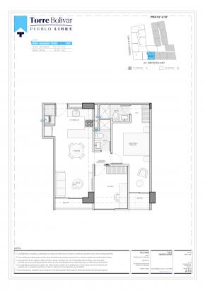 Plano del modelo BX02 del proyecto Torre Bolivar en Pueblo Libre