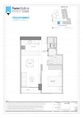 Plano del modelo BX03 del proyecto Torre Bolivar en Pueblo Libre