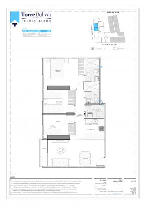 Plano del modelo BX06 del proyecto Torre Bolivar en Pueblo Libre