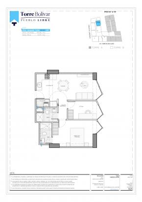 Plano del modelo BX08 del proyecto Torre Bolivar en Pueblo Libre
