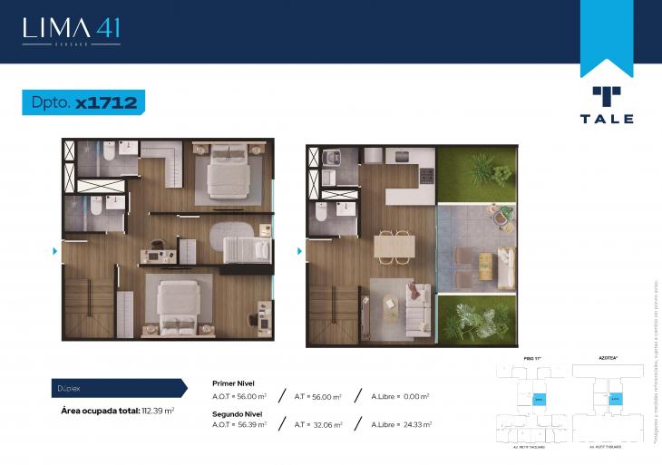 Plano del modelo 1712 del proyecto LIMA 41 en Cercado De Lima