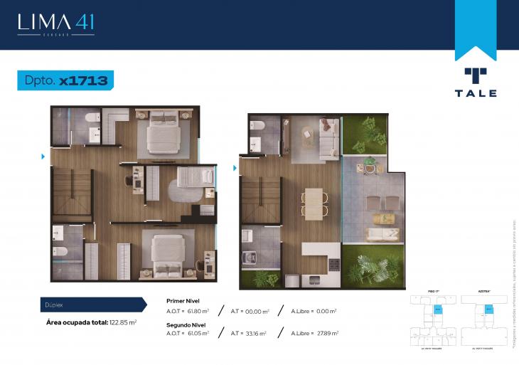 Plano del modelo 1713 del proyecto LIMA 41 en Cercado De Lima