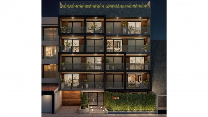 Fachada principal del proyecto ELITE 14 en Santiago De Surco