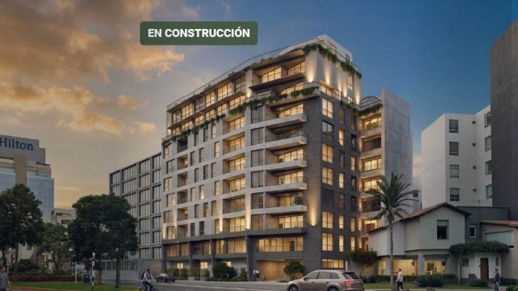 Fachada principal del proyecto TEMPUS LA PAZ 1227 - MIRAFLORES en Miraflores