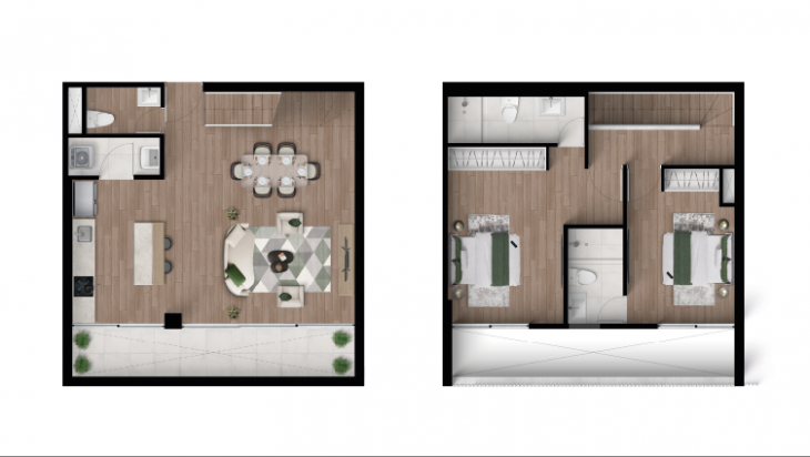 Plano del modelo D01 del proyecto Tempus La Paz en Miraflores