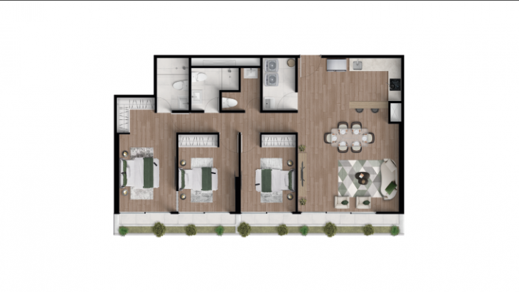 Plano del modelo B02 del proyecto Tempus La Paz en Miraflores