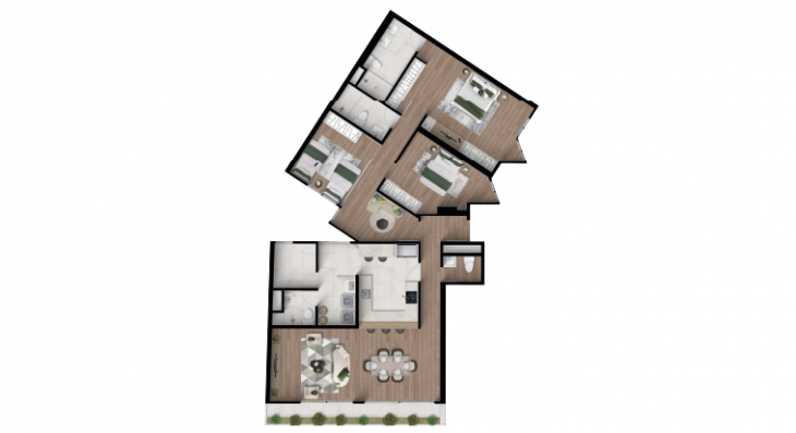 Plano del modelo B03 del proyecto Tempus La Paz en Miraflores