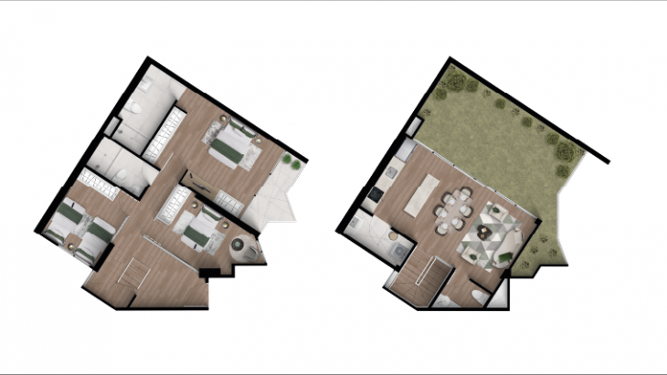 Plano del modelo D07 del proyecto Tempus La Paz en Miraflores