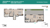 Plano del modelo Tipo SS02 del proyecto PACIFICO 299 en Santiago De Surco