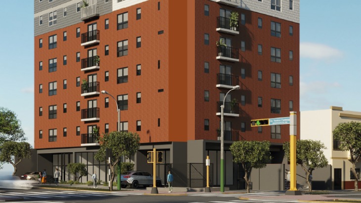 Fachada principal del proyecto TEO618 en Cercado De Lima