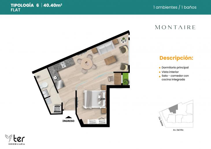 Plano del modelo X06 del proyecto MONTAIRE en Pueblo Libre