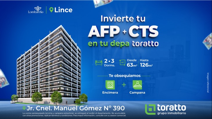 Fachada principal del proyecto LOMBARDIA en Lince