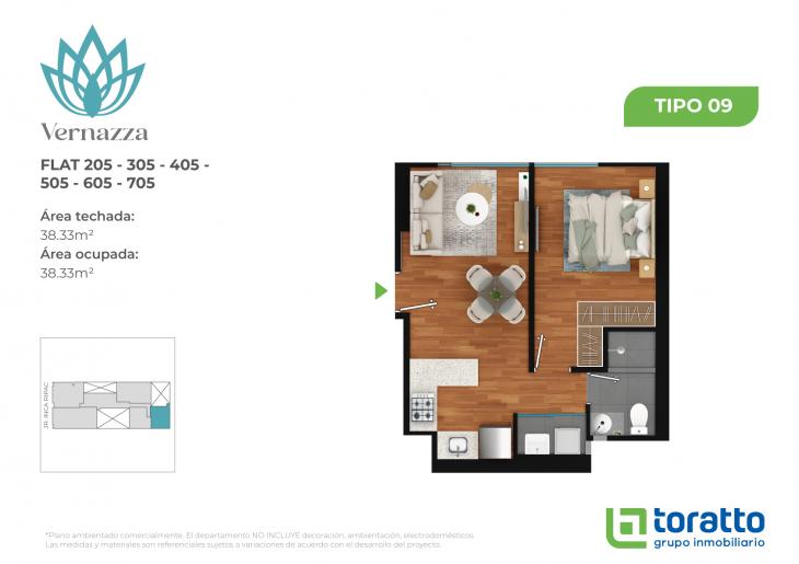 Plano del modelo VER-05 del proyecto VERNAZZA en Jesus Maria