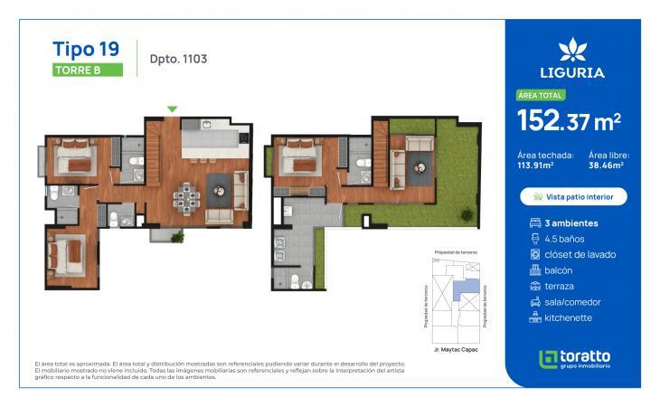 Plano del modelo TIPO 19 del proyecto Liguria en Jesus Maria