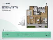 Plano del modelo A102 del proyecto Bonavista Condominio en Breña