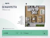 Plano del modelo A103 del proyecto Bonavista Condominio en Breña
