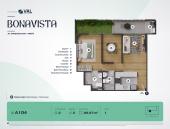 Plano del modelo A104 del proyecto Bonavista Condominio en Breña