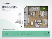 Plano del modelo B103 del proyecto Bonavista Condominio en Breña