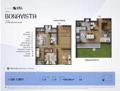 Plano del modelo DA 1301 del proyecto Bonavista Condominio en Breña