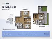 Plano del modelo DA 1306 del proyecto Bonavista Condominio en Breña