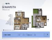 Plano del modelo DB 1306 del proyecto Bonavista Condominio en Breña