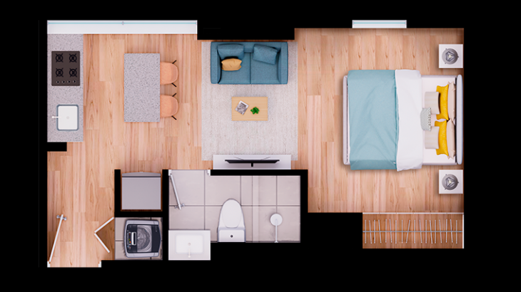 Plano del modelo TIPO 13 del proyecto Madison Park en San Miguel