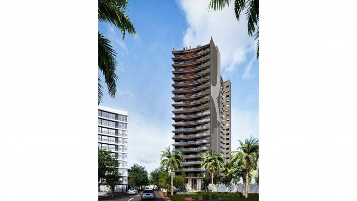 Fachada principal del proyecto VISUM en San Isidro