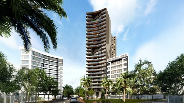 Fachada principal del proyecto VISUM en San Isidro