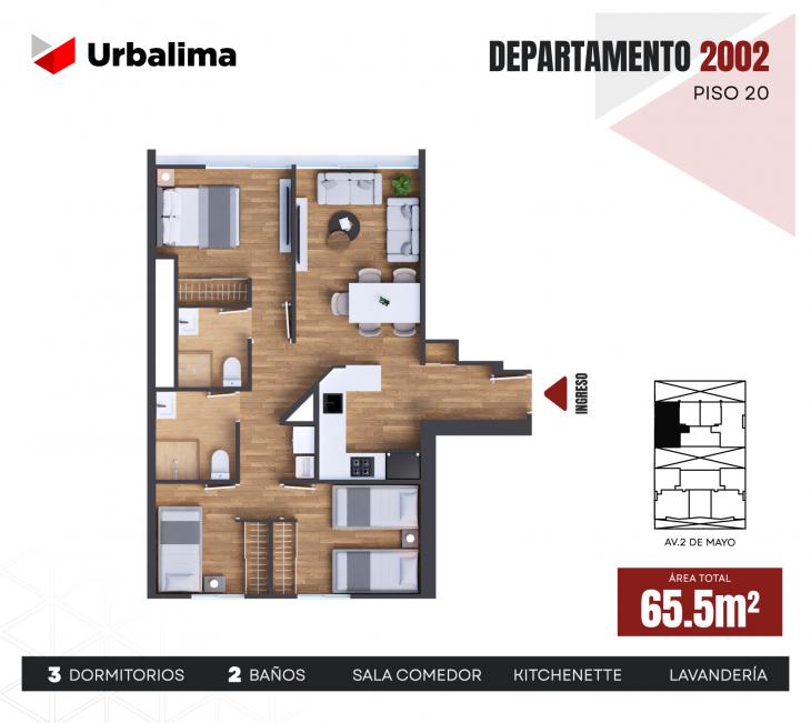 Plano del modelo 2002 del proyecto LUMEN en Lince