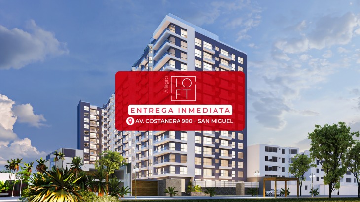 Fachada principal del proyecto ALLEGRO LOFT en San Miguel