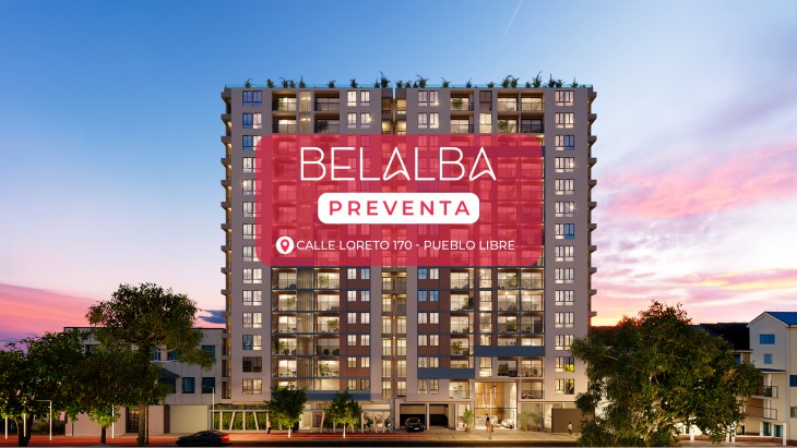 Fachada principal del proyecto Belalba en Pueblo Libre