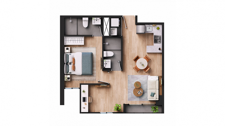 Plano del modelo X01 del proyecto Tracciato en San Luis