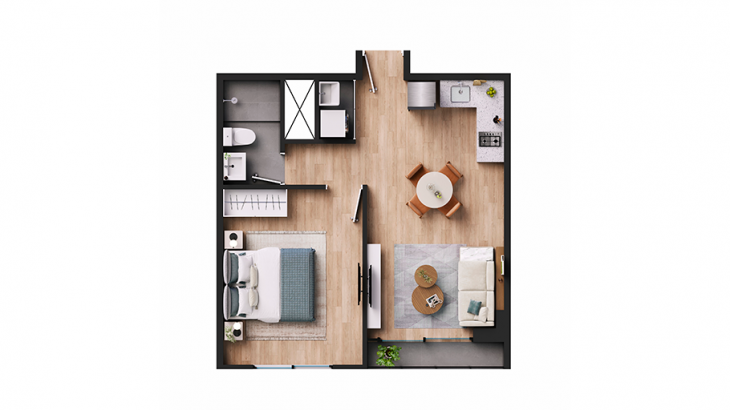 Plano del modelo X02 del proyecto Tracciato en San Luis