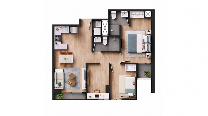 Plano del modelo X03 del proyecto Tracciato en San Luis