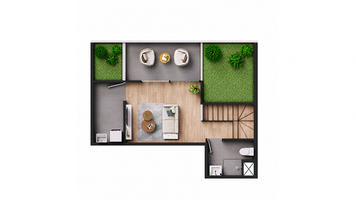 Plano del modelo Y04 del proyecto Tracciato en San Luis