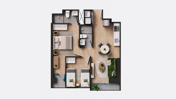 Plano del modelo X05 del proyecto Tasca en Surquillo