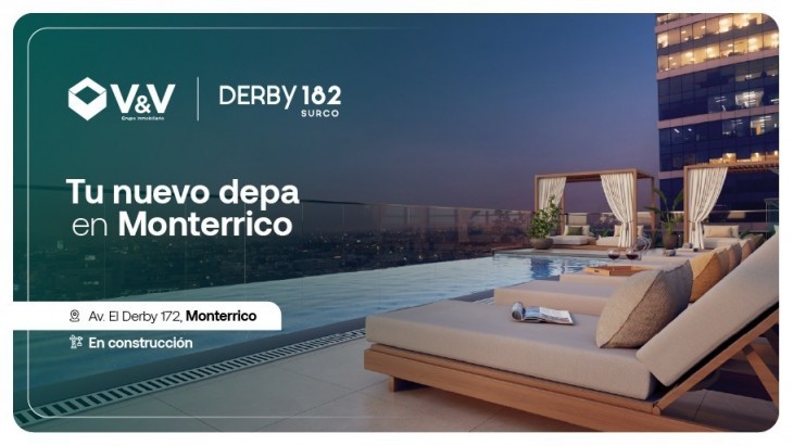Fachada principal del proyecto DERBY 182 en Santiago De Surco